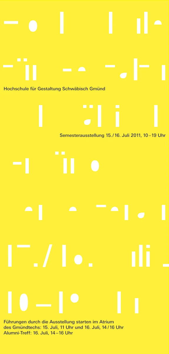 HfG Semesterausstellung Sommersemester 2011 Plakat