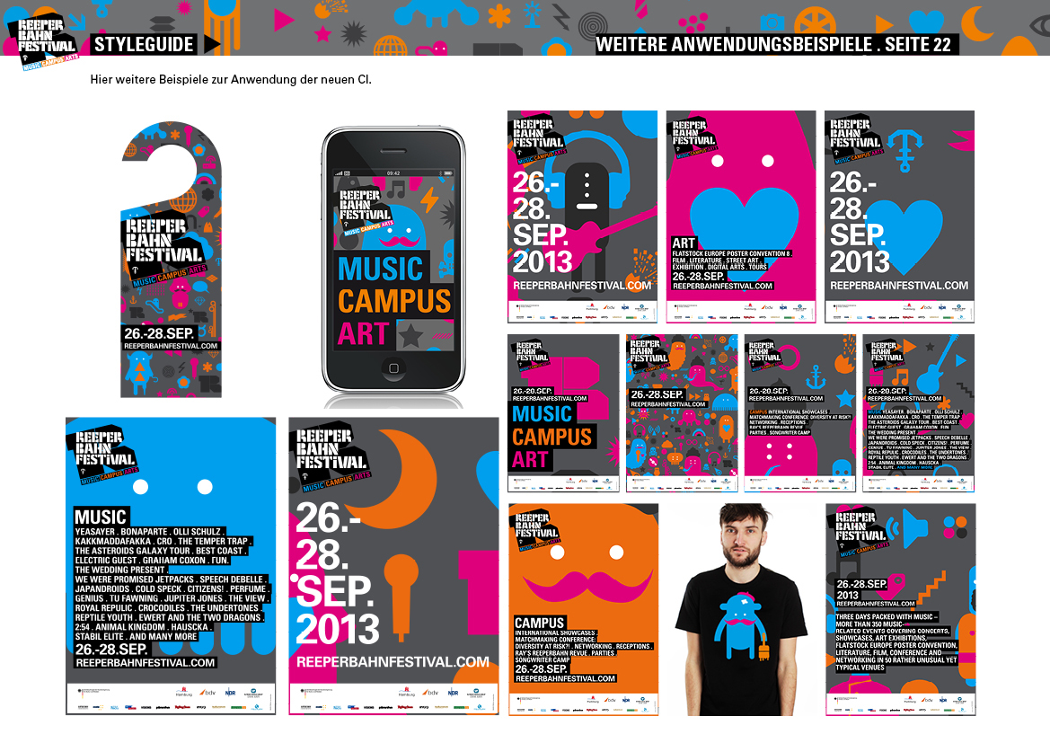 Reeperbahn Festival. Corporate Design 2013. (3)