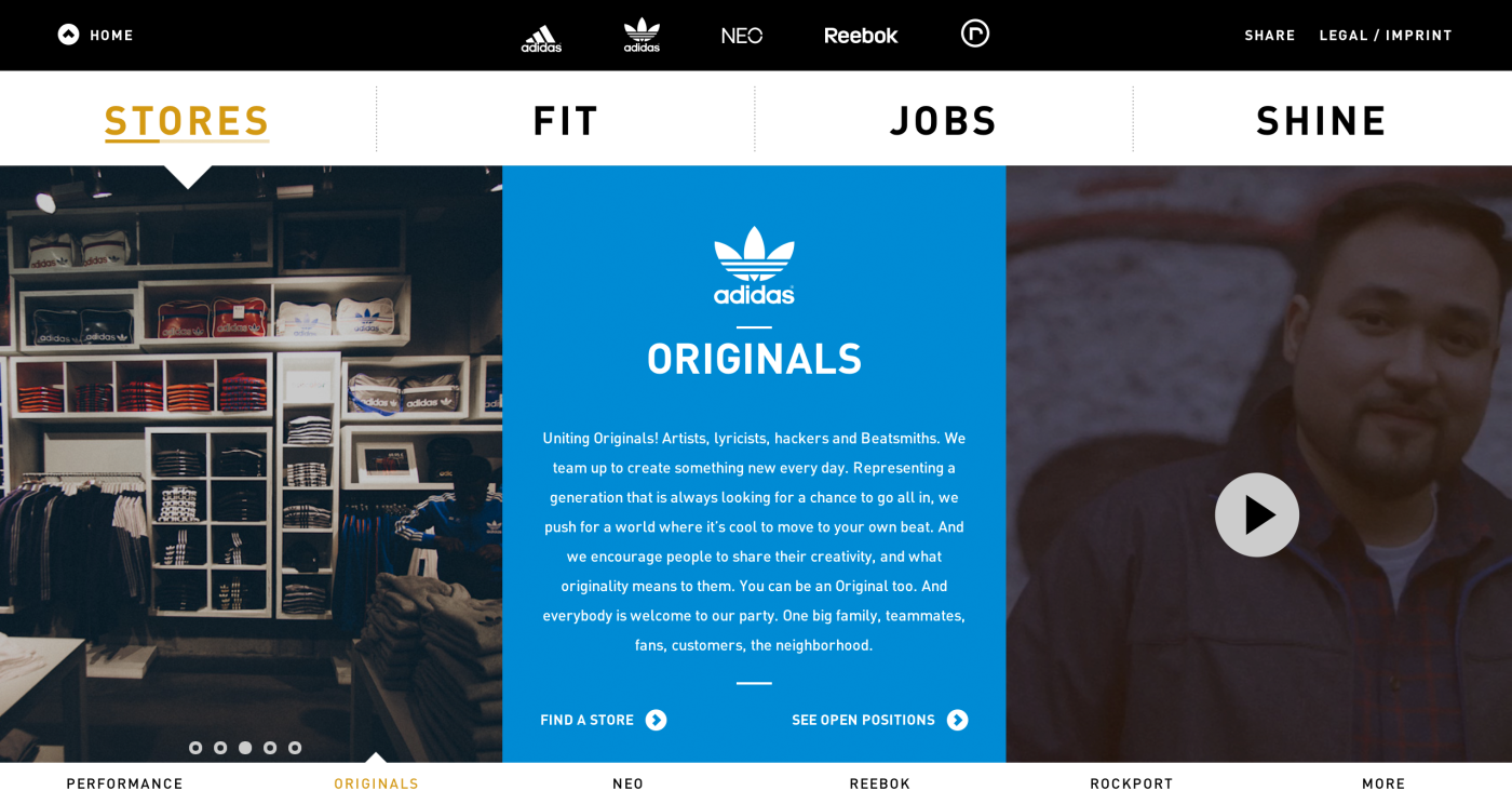 Adidas retail jobs top