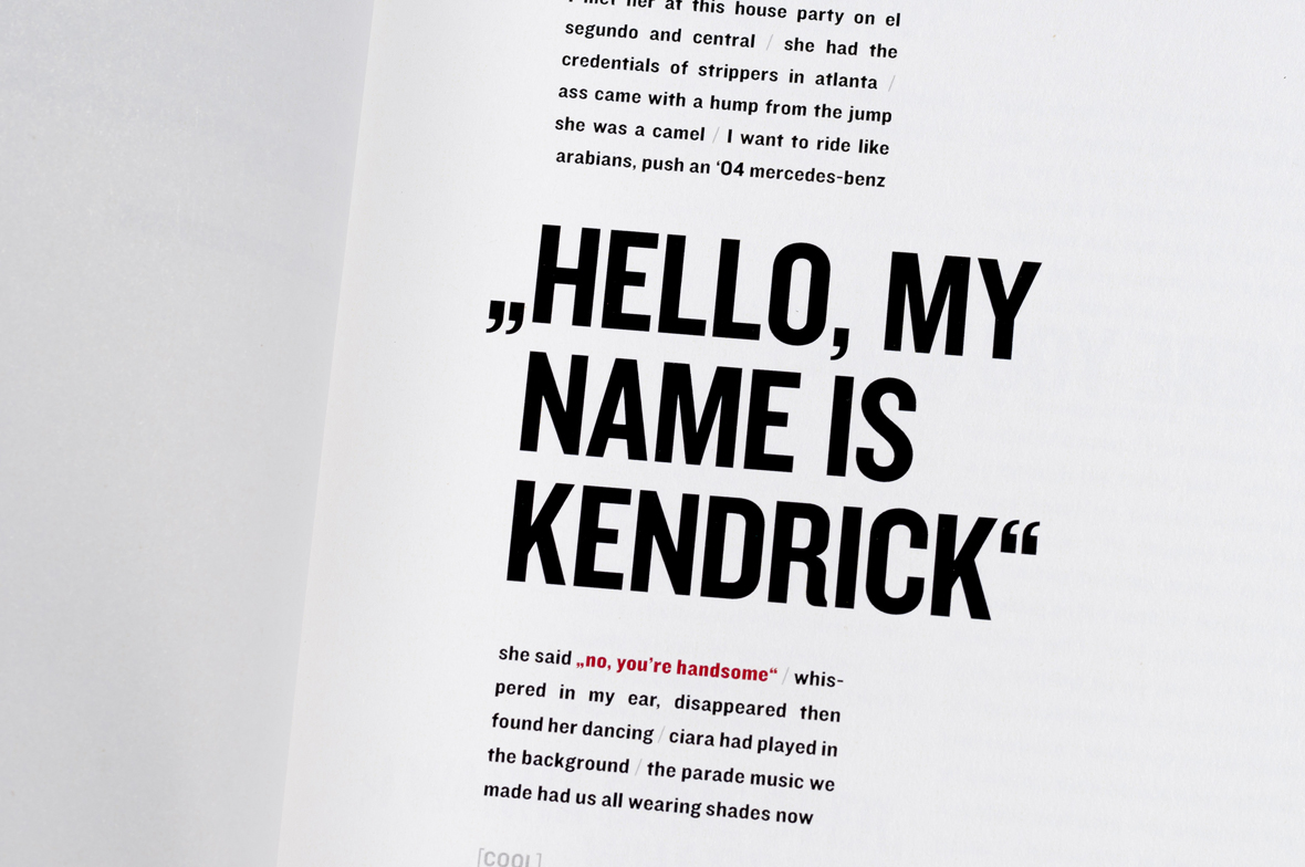 Kendrick Lamar – good kid, m.A.A.d city – typografisch inszeniert (1)