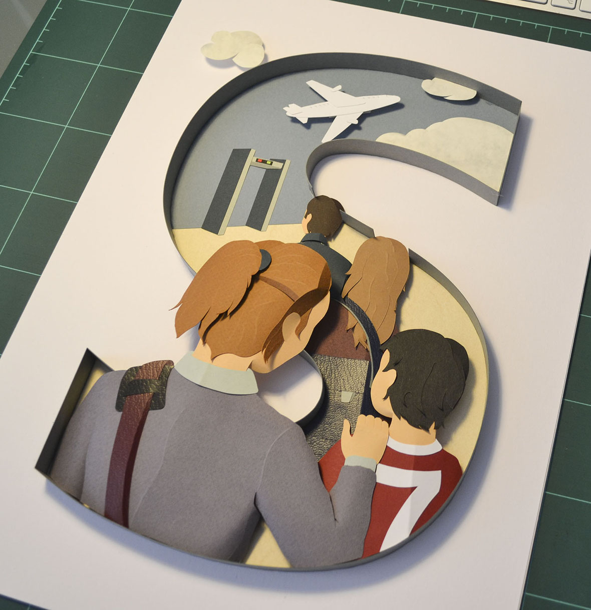 Paper Craft Vier Buchstaben