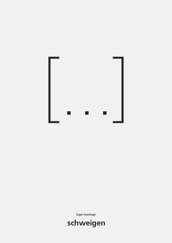 Schweigen – Typografie und konkrete Poesie ()