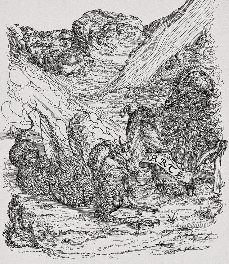 The Red Dragon & Goat of the Arte ()