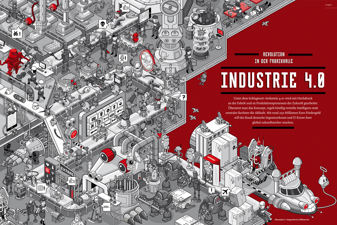 Wimmelbild “Industrie 4.0” ()