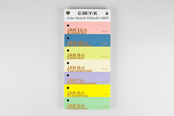 C|M|Y|K Color Swatch Calendar 2015 (2)