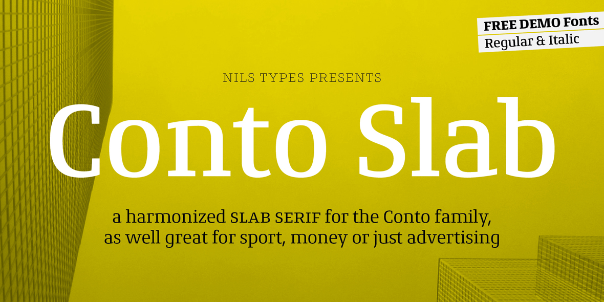 Conto Slab / Charakterstarke Slab Serif Schrift für Corporate Design ()