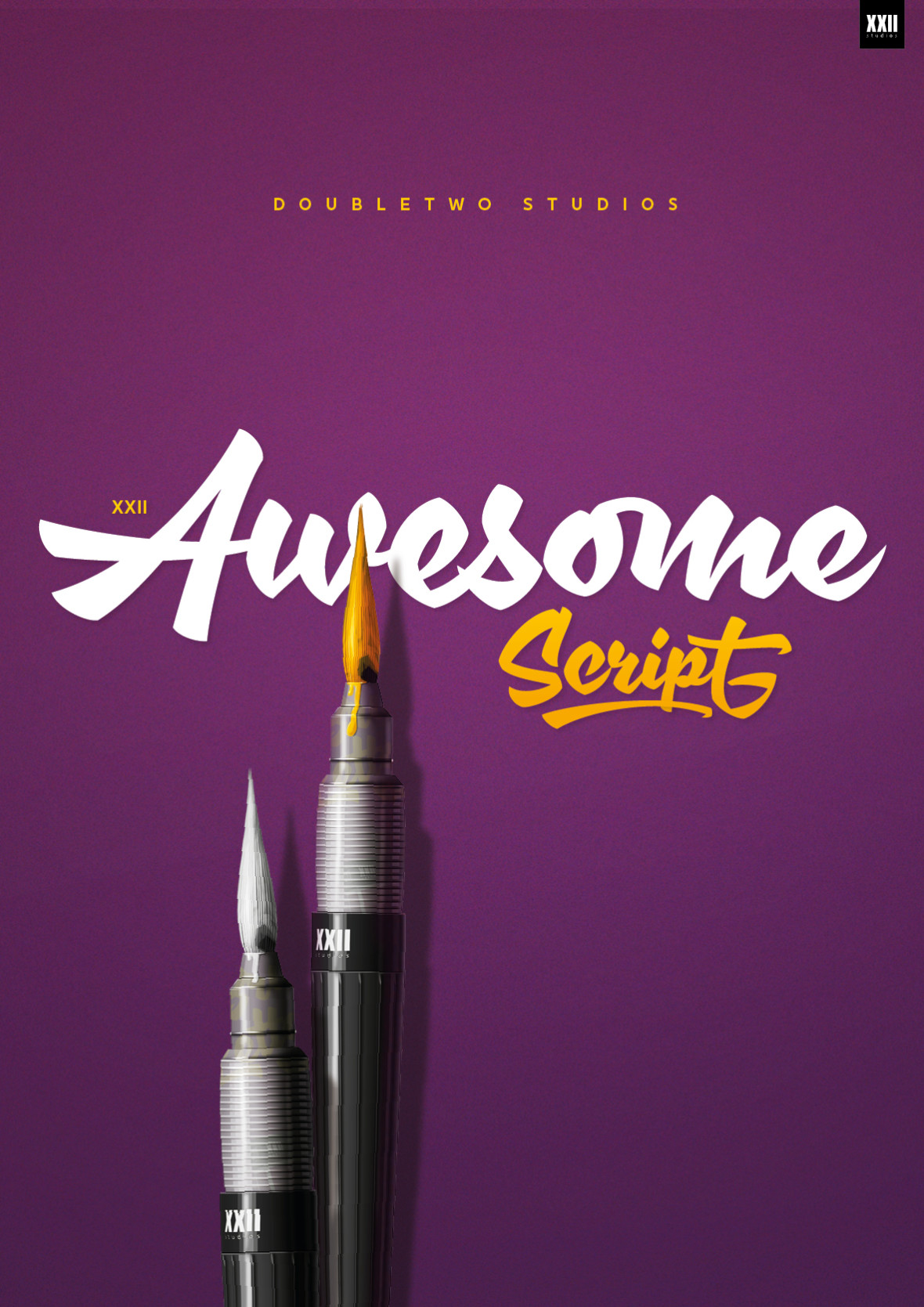 XXII AwesomeScript – The brush lettering font ()