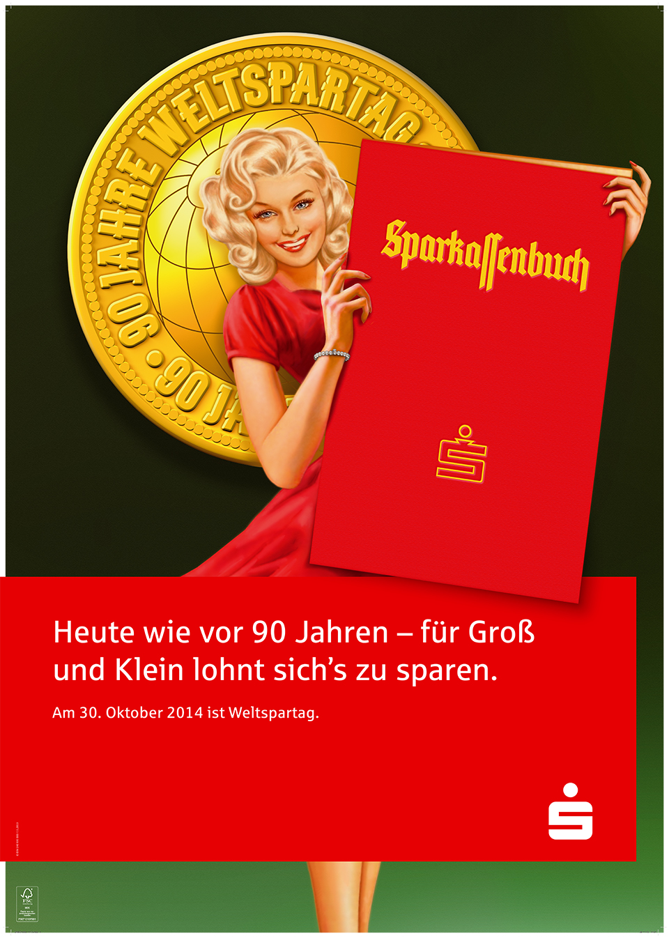 Plakat Weltspartag 2014 ()
