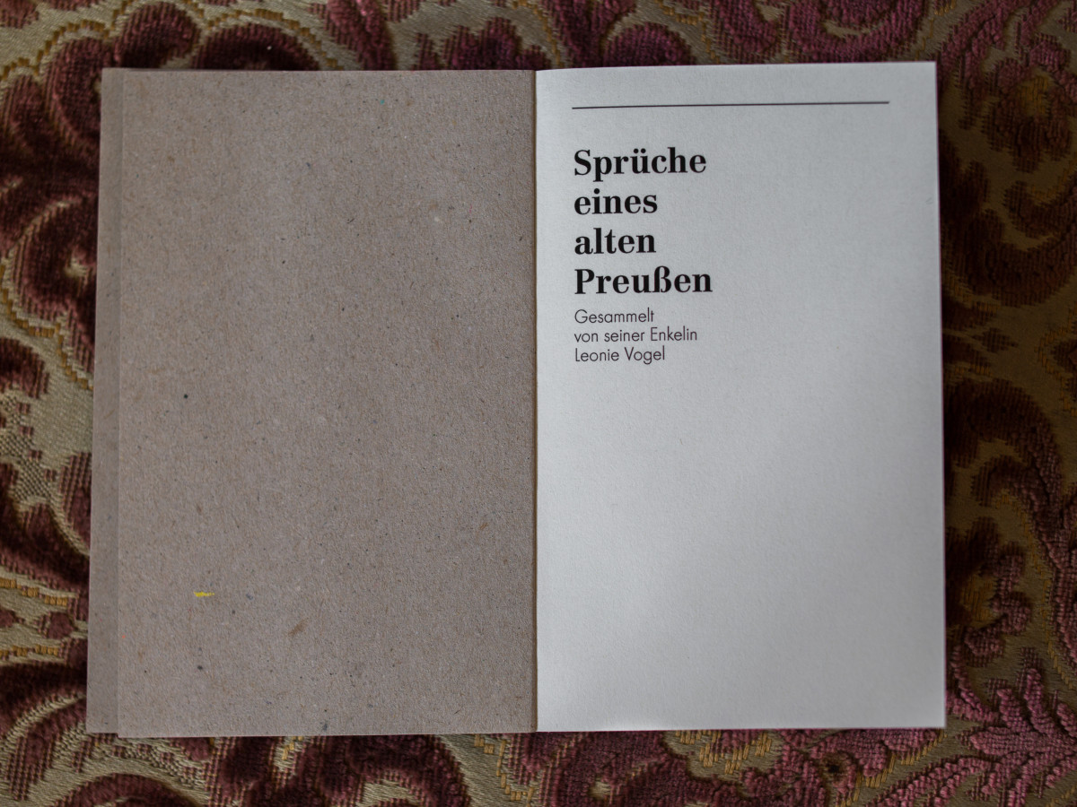 Sprüche eines alten Preußen (3)