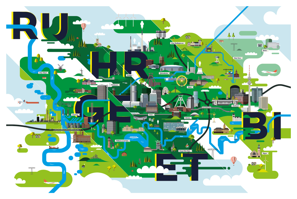 Ruhrgebiet Karte
