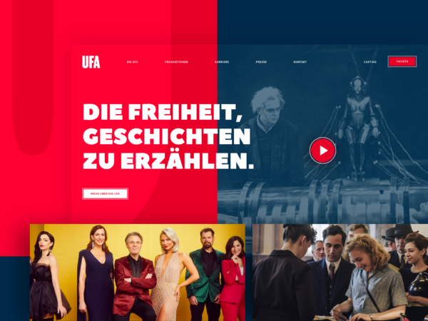 UFA.de Relaunch – Ein Jahrhundert des Film & Fernsehens (1)